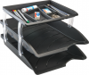 Bantex Optima Letter Tray and Organiser set Black