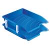 Bantex  Optima Letter Tray Retail Pack A4 Set Translucent Cobalt Blue