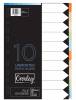 Croxley Indices Pastel Board UnPrinted  10 DIV Set