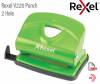 Rexel V220 2 Hole Punch Lime Green