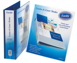 Bantex Create-A-Cover® PVC Ringbinder A4 White 30mm- 4D ring