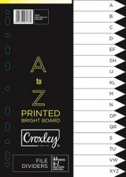 Croxley Indices Bright Board Printed  A-Z 16 DIV Set