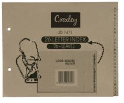 Croxley Filing Index A-Z 26 Leaves