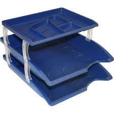 Bantex Optima Letter Tray and Organiser set Blue