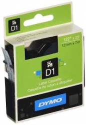 Dymo 12mm Black On Clear D1 Tape (45010)