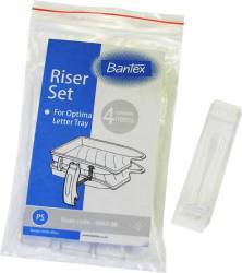 Bantex Clear Plastic Risers  "for letter Trays Optima"