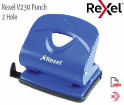 Rexel V 230 2 Hole Punch Black