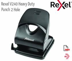 Rexel V 240 2 Hole Punch  Black